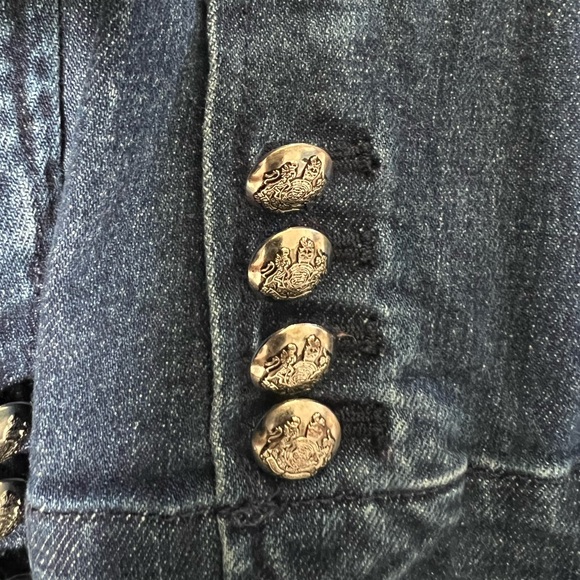 Women’s Lauren Ralph Lauren LRL Denim Jean Double Breasted Blazer Jacket Size 4 - Picture 5 of 5